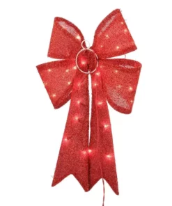 Home Accents Holiday 2 ft Incandescent Lighted Tinsel Bow Holiday Yard Decoration -Home Accents Holiday Shop home accents holiday christmas yard decorations ty419 914 1d 1000