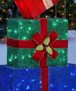 Home Accents Holiday 4.5 ft LED Stacked Gift Box Set Holiday Yard Decoration -Home Accents Holiday Shop home accents holiday christmas yard decorations ty545 2014 1d 1000