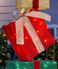 Home Accents Holiday 4.5 ft LED Stacked Gift Box Set Holiday Yard Decoration -Home Accents Holiday Shop home accents holiday christmas yard decorations ty545 2014 a0 1000