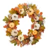 Home Accents Holiday 30 in Mixed Pumpkins Fall Harvest Wreath -Home Accents Holiday Shop home accents holiday fall wreaths 21ge10013 64 1000