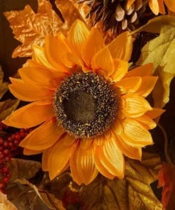 Home Accents Holiday 30 in Sunflower and Berry Fall Harvest Wreath -Home Accents Holiday Shop home accents holiday fall wreaths 21ge10032 a0 1000