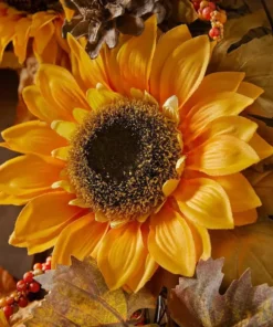 Home Accents Holiday 22 in Unlit Artificial Sunflower and Pinecone Harvest Fall Wreath 10 Home Accents Holiday 22 in Unlit Artificial Sunflower and Pinecone Harvest Fall Wreath -Home Accents Holiday Shop home accents holiday fall wreaths 2528560hd a0 1000