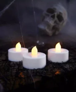 Home Accents Holiday White LED Tea Lights With Timer (3-Pack) -Home Accents Holiday Shop home accents holiday halloween candles 22ge10146 1d 1000