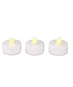 Home Accents Holiday White LED Tea Lights With Timer (3-Pack)