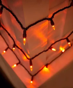 Home Accents Holiday 29 ft 6 in 100-Count Smooth Orange Mini LED Halloween String Lights -Home Accents Holiday Shop home accents holiday halloween string lights ty022 2025 a0 1000