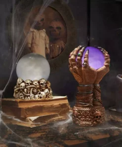 Home Accents Holiday 9.5 in LED Hands Crystal Ball Halloween Decoration -Home Accents Holiday Shop home accents holiday halloween tabletop decorations 22dk00071 66 1000
