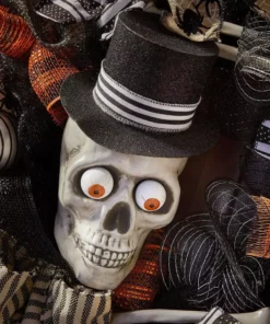 Home Accents Holiday 20 in Skeleton Mesh Halloween Wreath -Home Accents Holiday Shop home accents holiday halloween wreaths asm khmra004 1d 1000