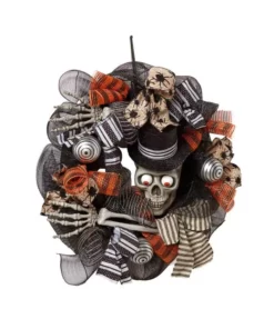 Home Accents Holiday 20 in Skeleton Mesh Halloween Wreath -Home Accents Holiday Shop home accents holiday halloween wreaths asm khmra004 40 1000