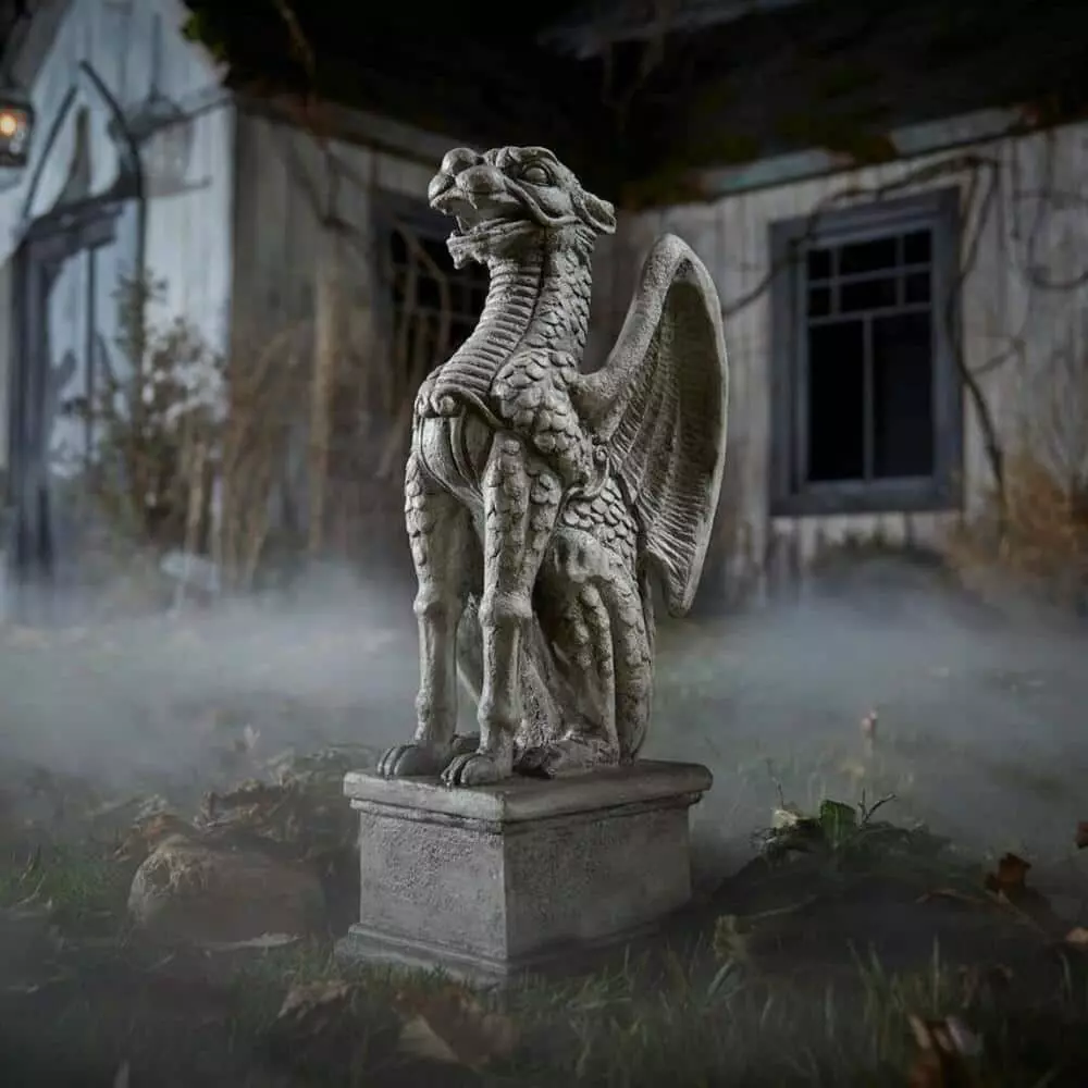 Home Accents Holiday 2 ft Concrete Gryphon Statue Halloween Yard Decoration 4 Home Accents Holiday 2 ft Concrete Gryphon Statue Halloween Yard Decoration - Image 2