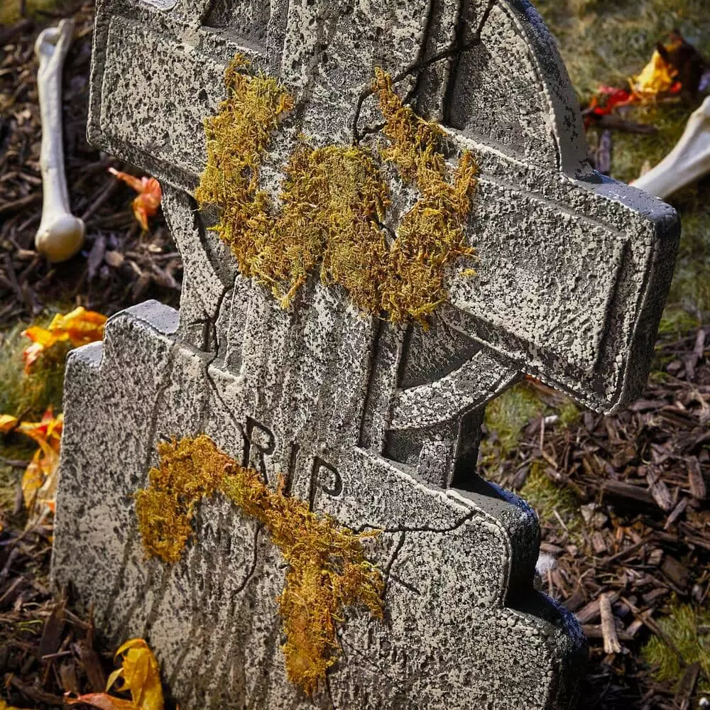 Home Accents Holiday 2 ft RIP Cross Styrofoam Tombstone 6 Home Accents Holiday 2 ft RIP Cross Styrofoam Tombstone - Image 4