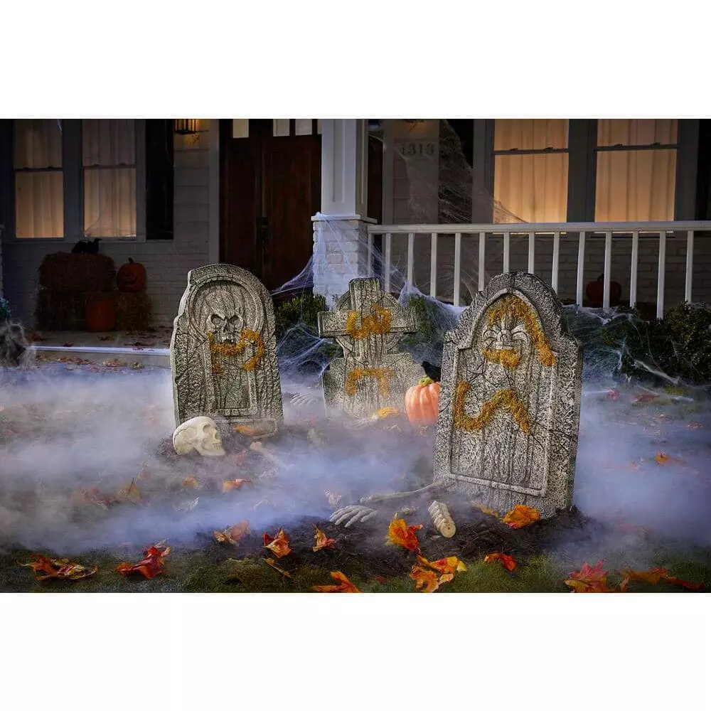 Home Accents Holiday 2 ft RIP Cross Styrofoam Tombstone 4 Home Accents Holiday 2 ft RIP Cross Styrofoam Tombstone - Image 2