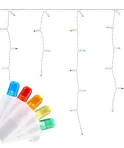 Home Accents Holiday 200L Multi Dome LED Icicle Lights