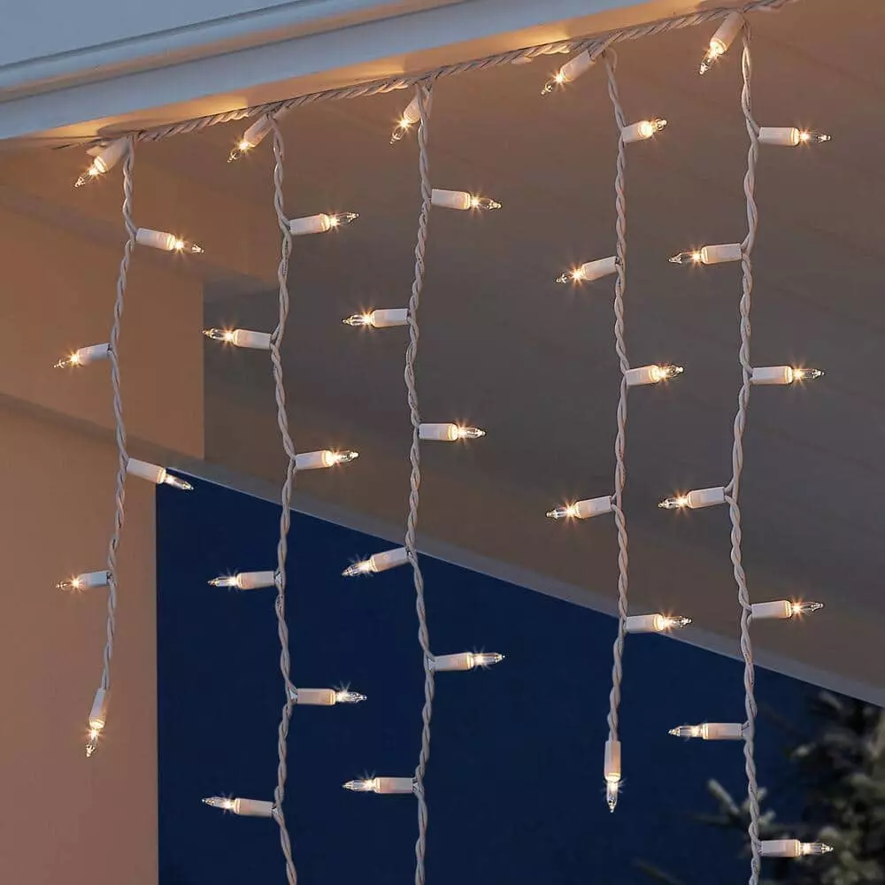 Home Accents Holiday 300L Clear Incandescent Heavy Duty Icicle Lights 5 Home Accents Holiday 300L Clear Incandescent Heavy Duty Icicle Lights - Image 3