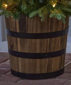 Home Accents Holiday 4 ft Fraser Fir Whiskey Barrel Potted -Home Accents Holiday Shop home accents holiday outdoor christmas trees 22gr00215 a0 1000