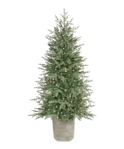 Home Accents Holiday 4.5 ft Grand Fir Potted Christmas Tree