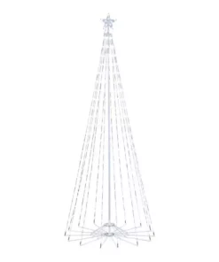 Home Accents Holiday 8 ft 31 Function LED Cone Tree Holiday Yard Decoration
