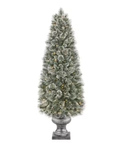 Home Accents Holiday 6 ft Sparkling Amelia Potted Christmas Tree