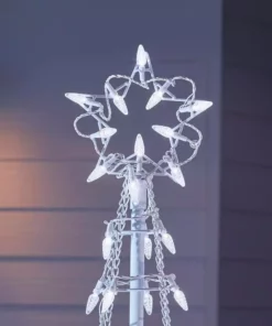 Home Accents Holiday 6 ft Cool White LED Cone Tree with Star Holiday Yard Decoration -Home Accents Holiday Shop home accents holiday outdoor christmas trees 7407030w 18uho 40 1000