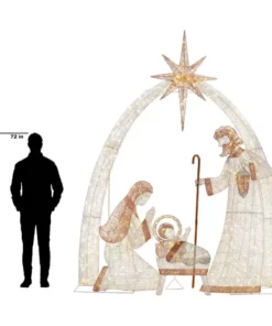 Home Accents Holiday 10 ft Warm White LED Giant Nativity Set Holiday Yard Decoration -Home Accents Holiday Shop home accents holiday outdoor nativity sets ty617 1711 77 1000