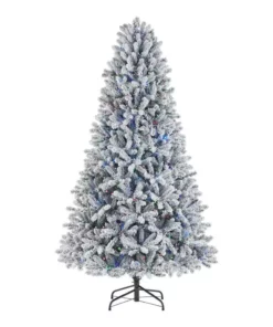 Home Accents Holiday 7.5 ft Starry Light Flocked Christmas Tree -Home Accents Holiday Shop home accents holiday pre lit christmas trees 016017552052185 40 1000