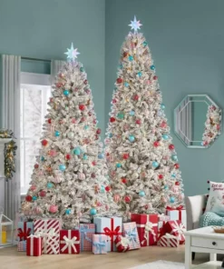 Home Accents Holiday 7.5 ft Starry Light Flocked Christmas Tree -Home Accents Holiday Shop home accents holiday pre lit christmas trees 016017552052185 66 1000
