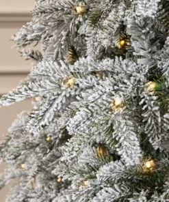 Home Accents Holiday 7.5 ft Mixed Pine Flocked LED Christmas Tree -Home Accents Holiday Shop home accents holiday pre lit christmas trees 2397120hdc 40 1000