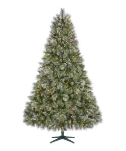 Home Accents Holiday 7.5 ft Sparkling Amelia Pine Christmas Tree