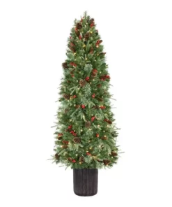 Home Accents Holiday 6.5 ft Paces Hill Pine Potted Christmas Tree